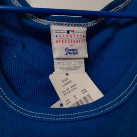 MLB Rangers Women's Tank Top Large Texas Navy Baseball New Last One!!! - Picture 3 of 3